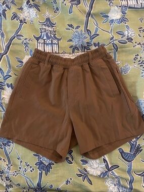 Kids Brown Elastic Waist Shorts